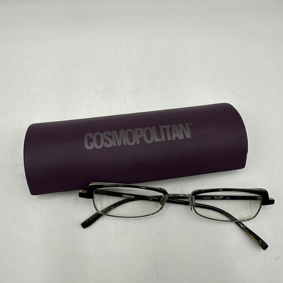 Cosmopolitan Divine Black Tie Eyeglasses Frame Black Crush 135 Frame‎ & Case - Picture 1 of 6